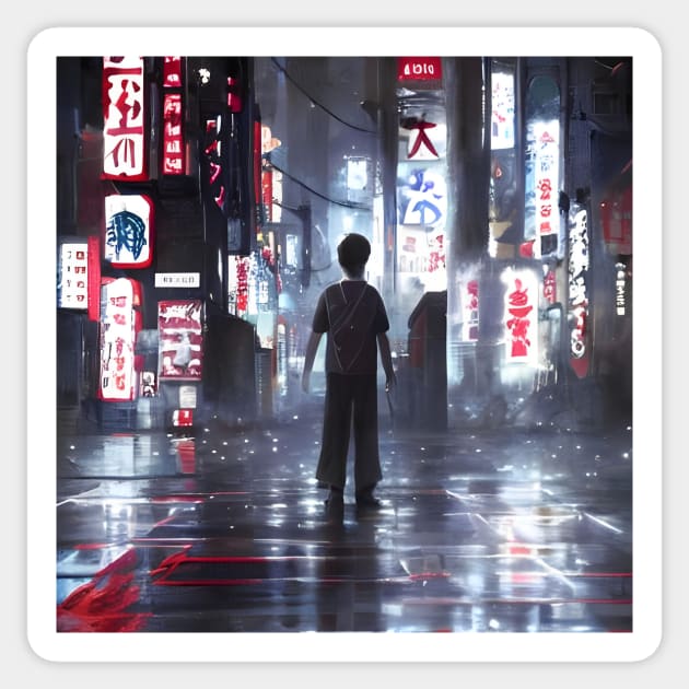 Tokyo Neon - Night Scenario - Anime Hero Sticker by Trendy-Now